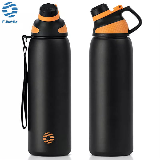 FEIJIAN Thermos With Magnetic Lid Outdoor Sport Stainless Steel Water Bottle Keep Cold Insulated Vacuum Flask 1000ml